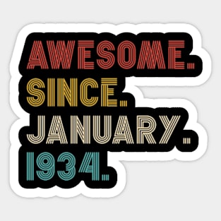 Awesome Since 1934 birthday Sticker